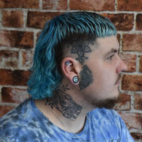 Mullet colour Buxton barber 