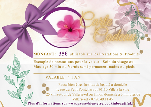 ✨ CHÈQUE CADEAU 35€ 🎁 