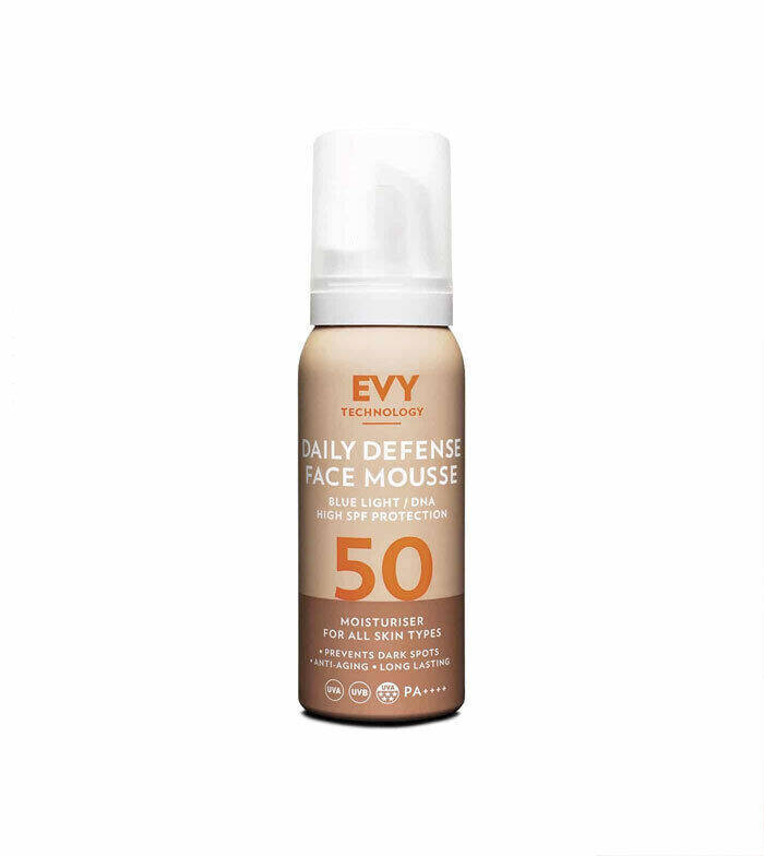 Evy Technology - Écran solaire pour le visage Daily Defense Face Mousse SPF 50
