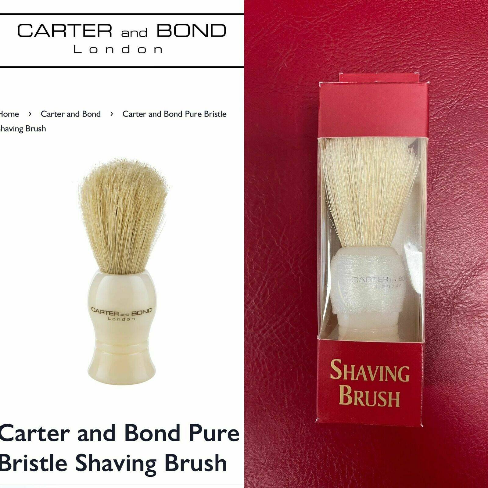 Carter and Bond Pure  Bristle Shaving Brush 