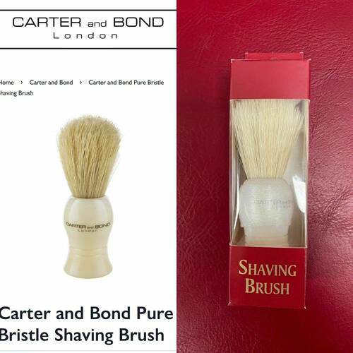 Carter and Bond Pure  Bristle Shaving Brush 