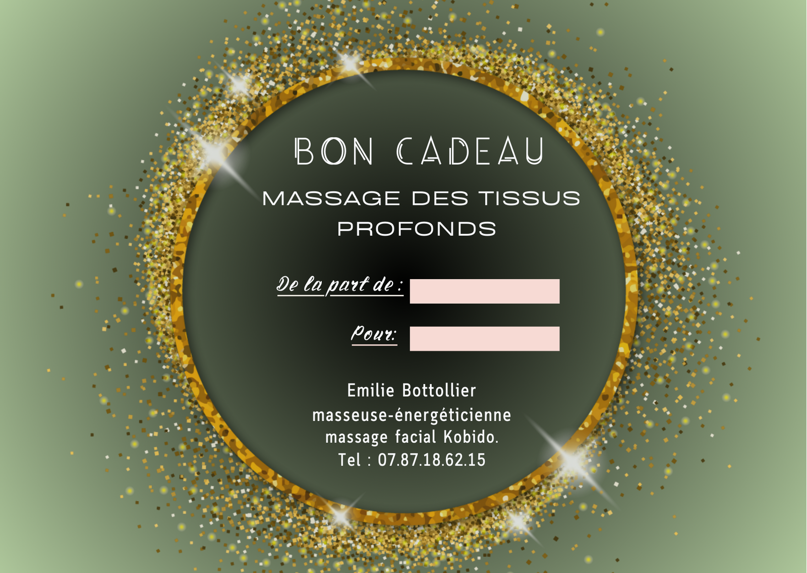 Carte cadeau massage des tissus profonds
