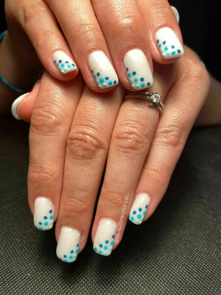 Gainage Milky White & Polka Dots