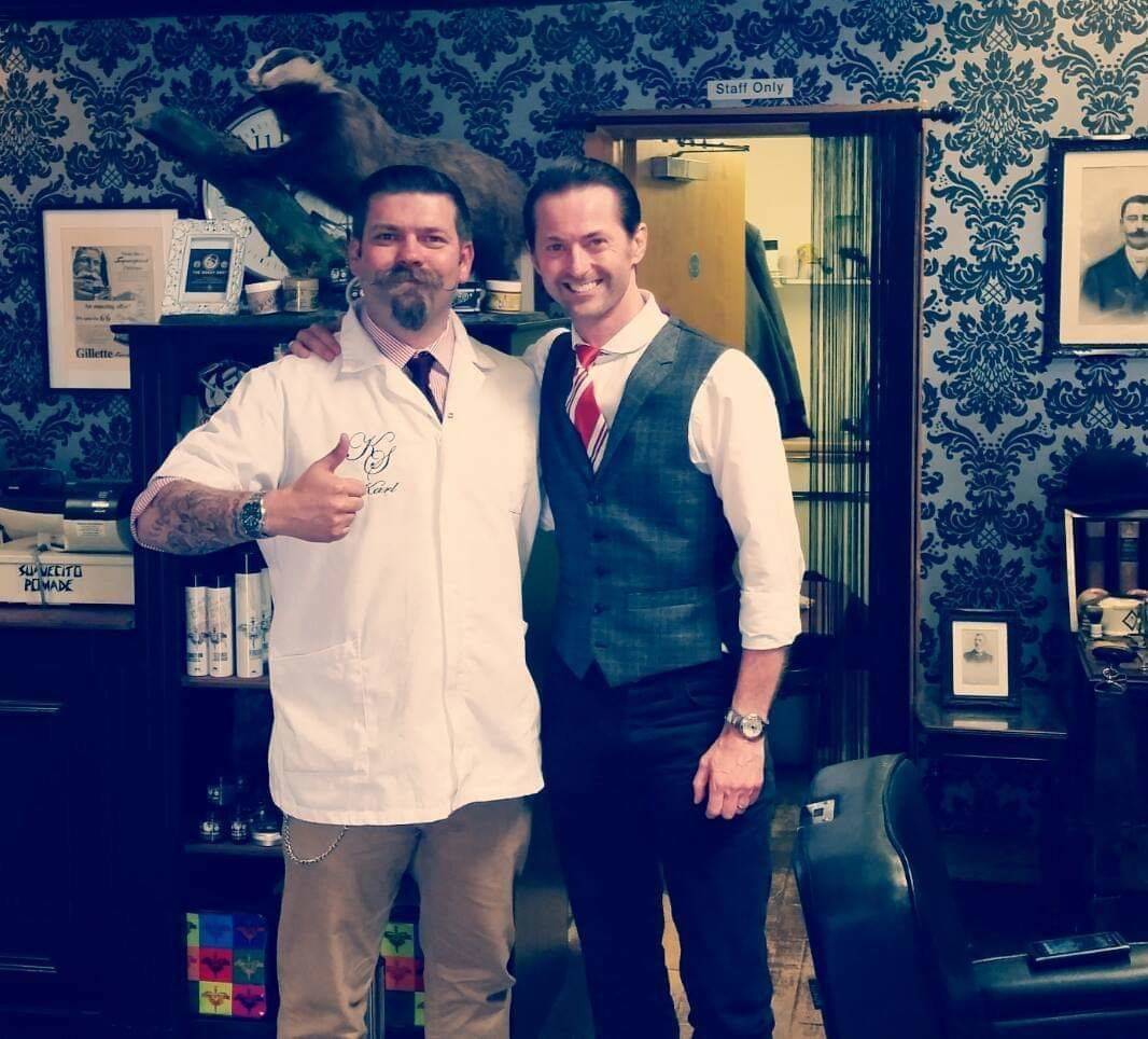 With Karl Smith at Karl Smith Mens Grooming.