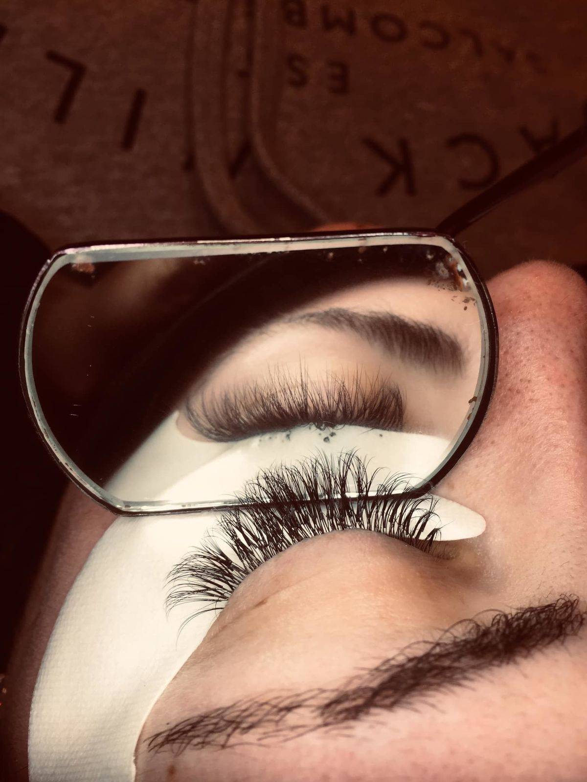 A sneek preview of a set of SVS lash extensions I did last night #nouveaulashes #svslashes #livingthelashlife