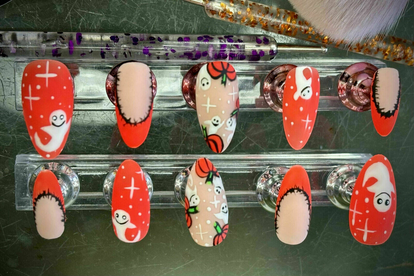 Press on Nails Halloween 👻 - Kit complet 🎃