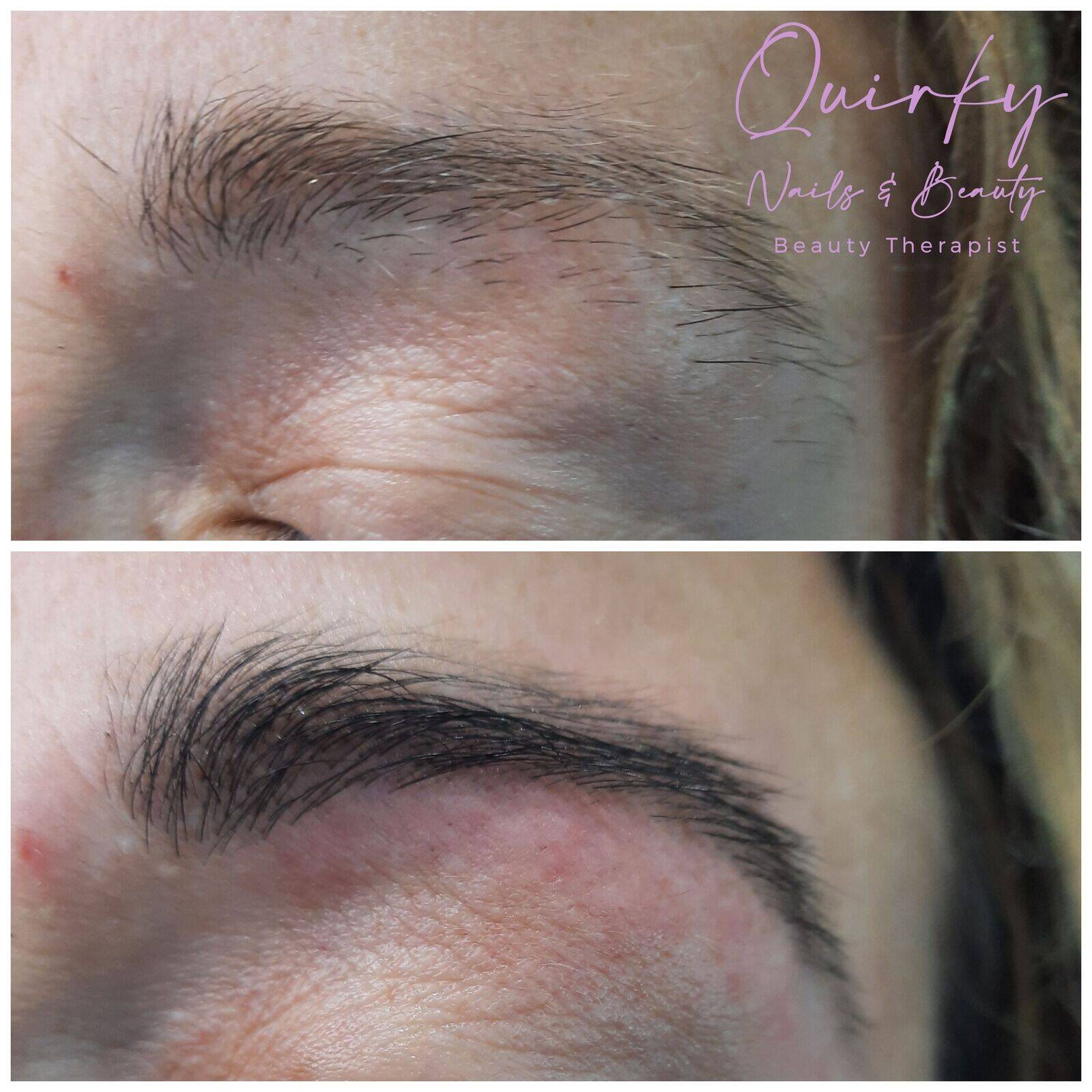 Simple brow tint, wax and tidy