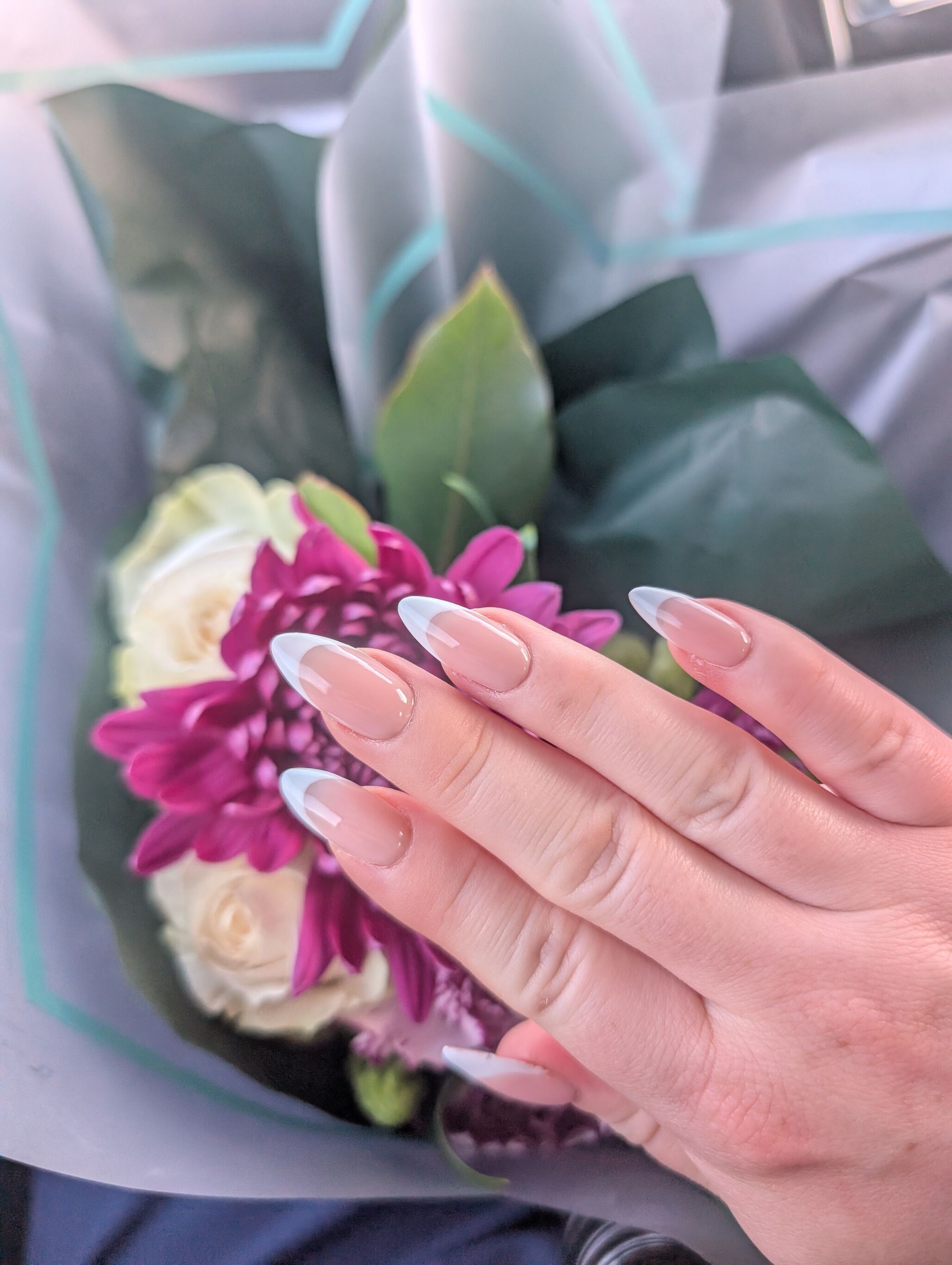 Gel Xtensions with Gel Polish/ French 