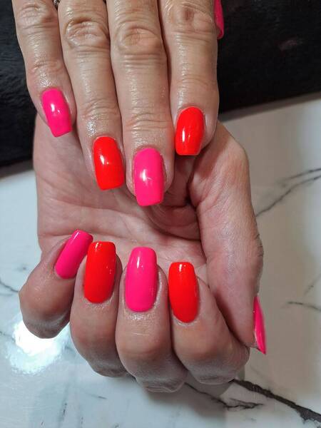 Classic pink and red