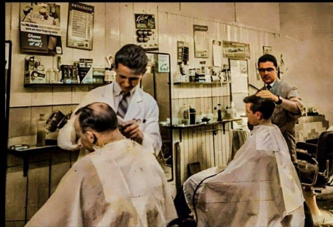 My Dad (left) and Hamish Wilson MBE 1958