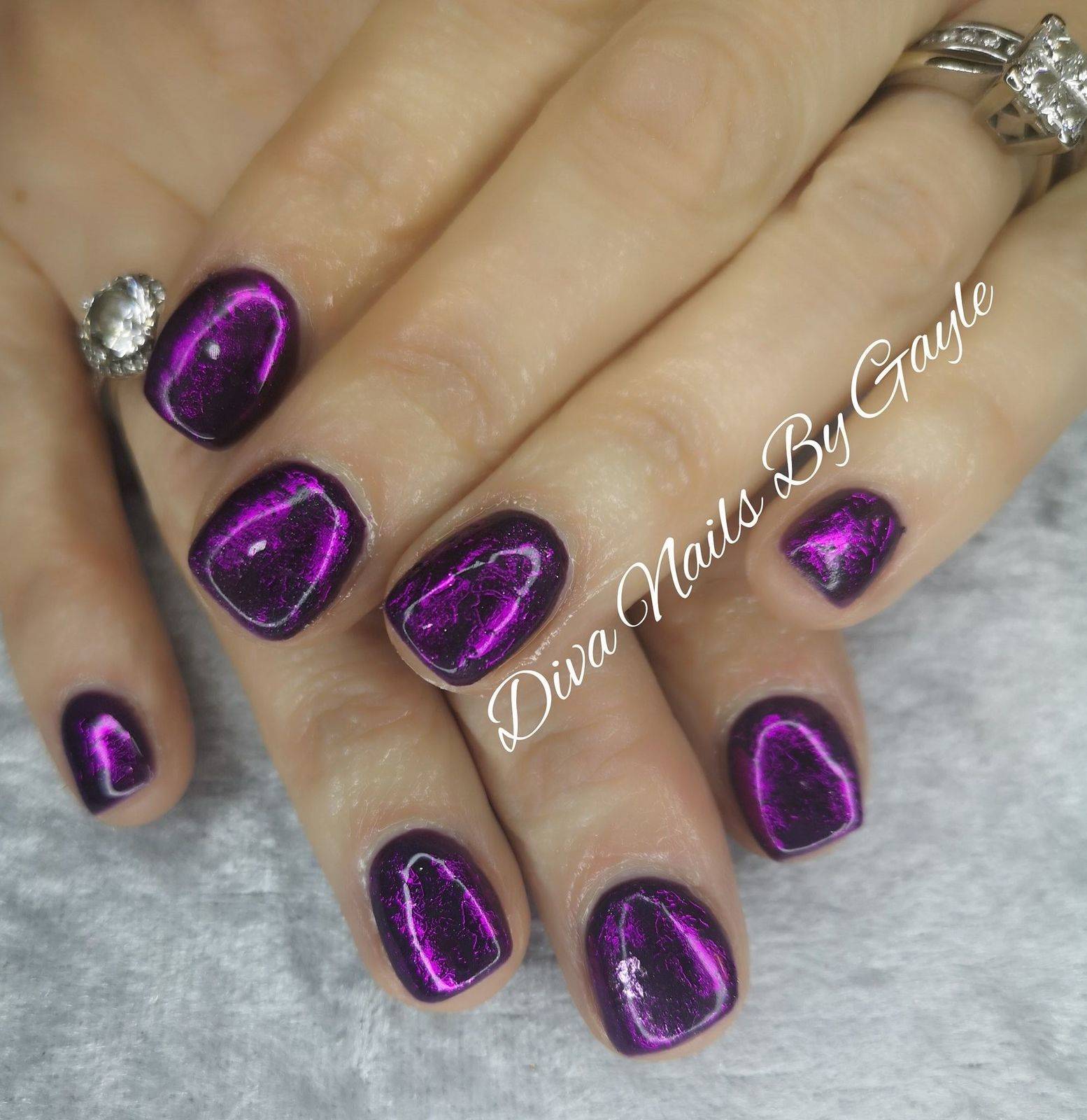Purple rain gel colour with purple foil