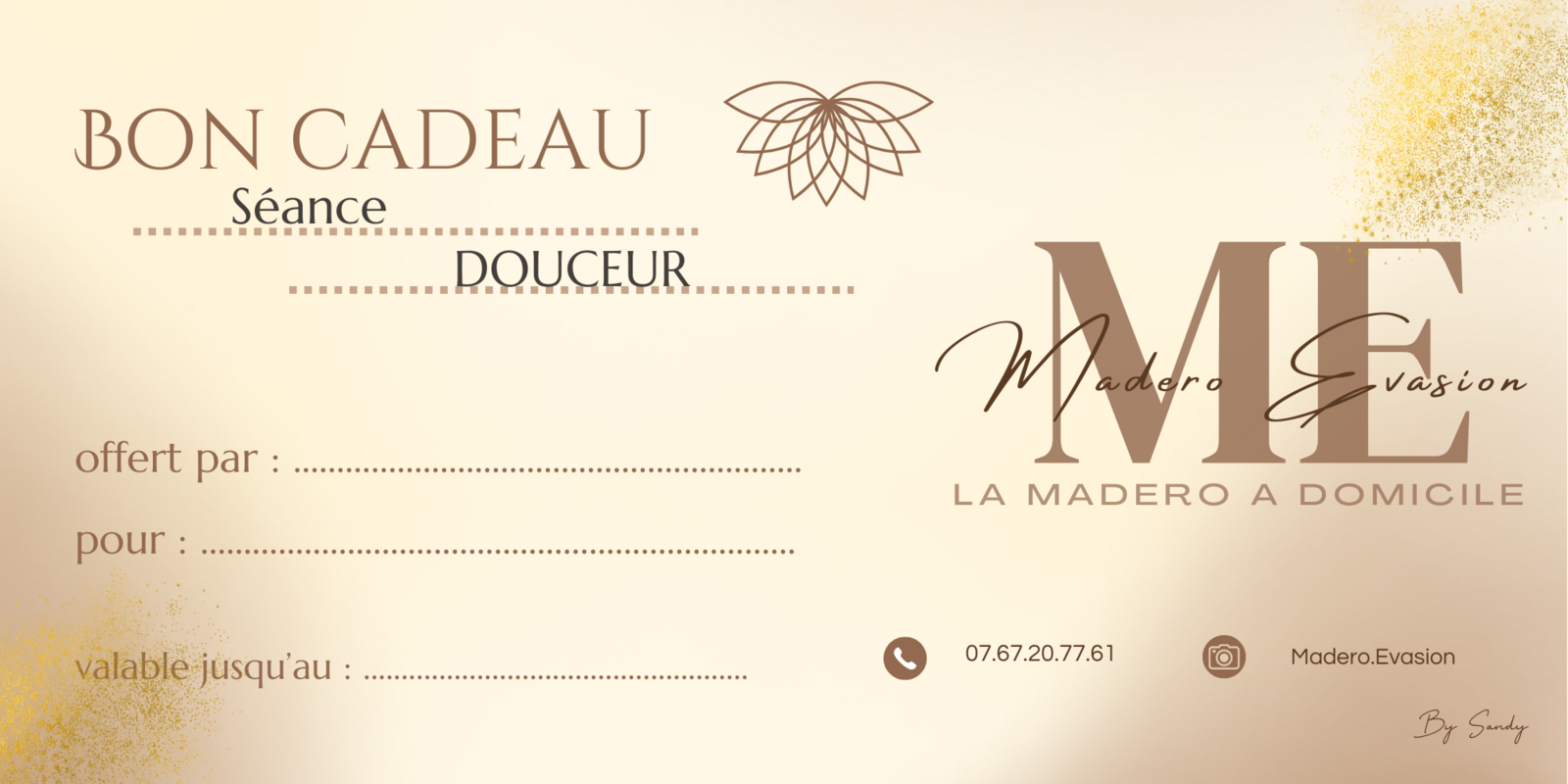 Cheque cadeau DOUCEUR