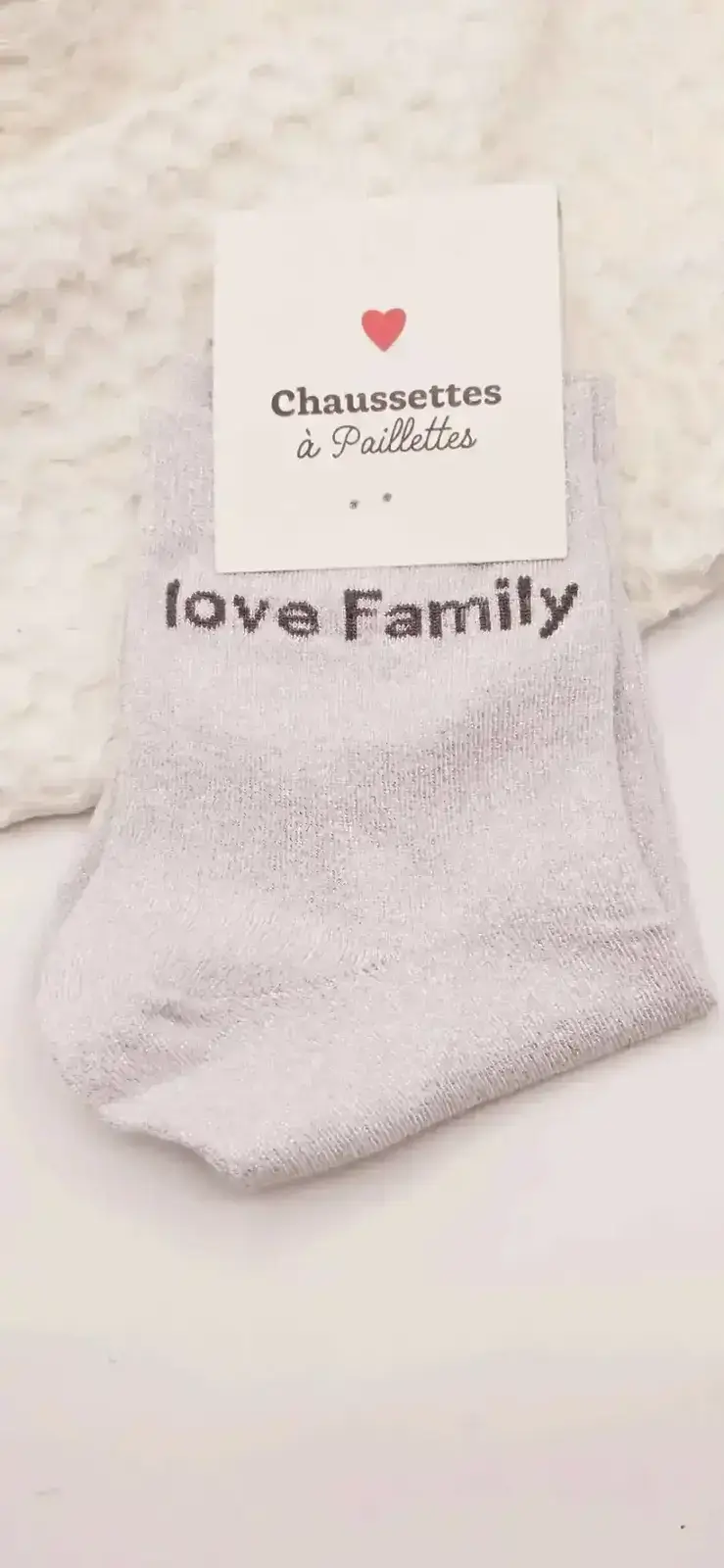 Chaussettes à Paillettes Love Family