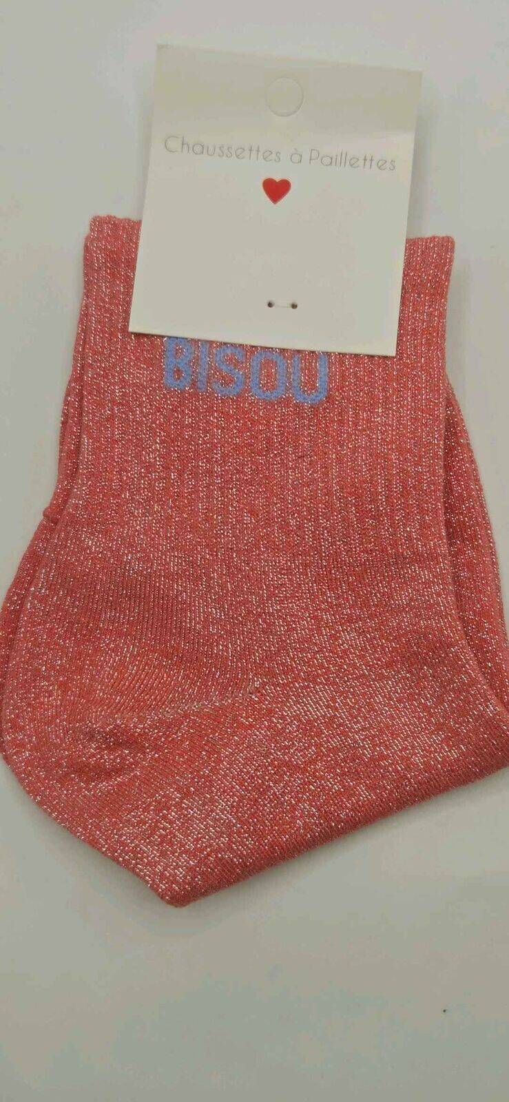 Chaussettes à Paillettes Bisou