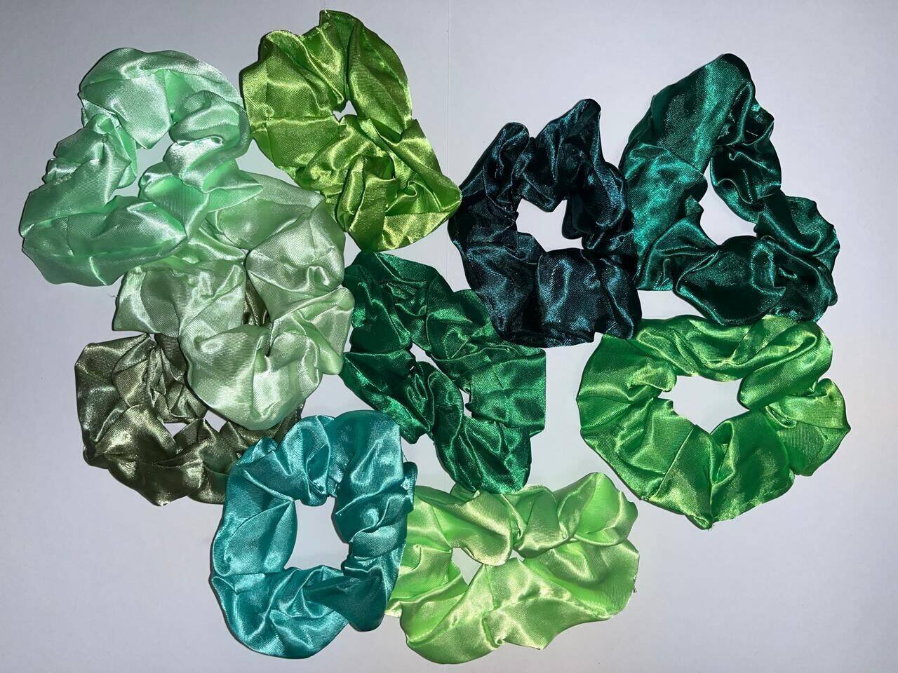 Chouchou en satin - Vert