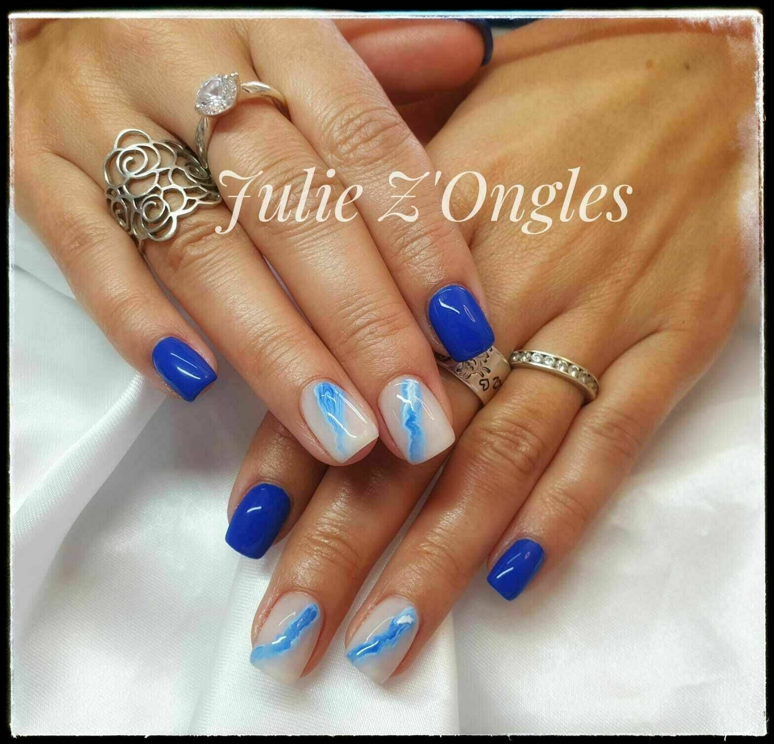 Pose complète en Gel avec rallongement chablon et Nails art 