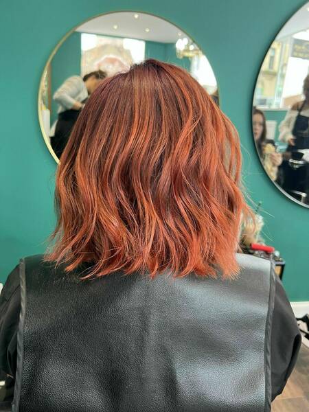 Violet root blend into flaming copper 🔥