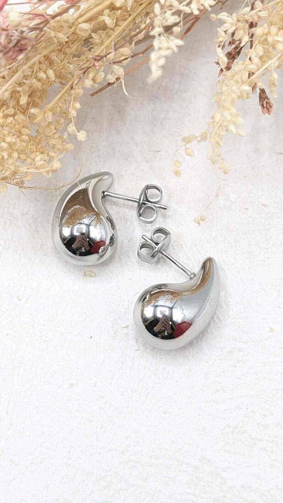 Boucles Gouttes Argentées