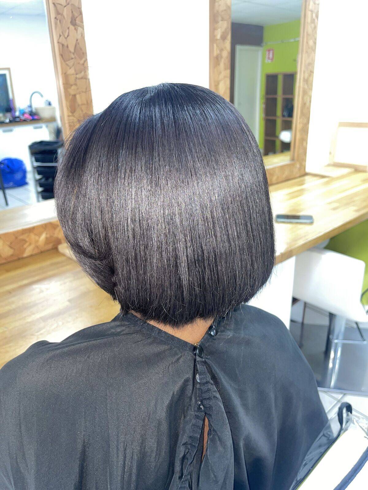 Botox sur cheveux en transition 