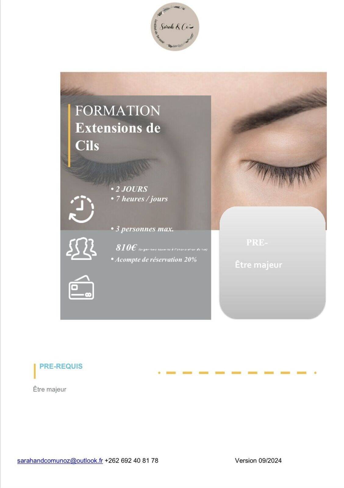 Formation Extension de cils 