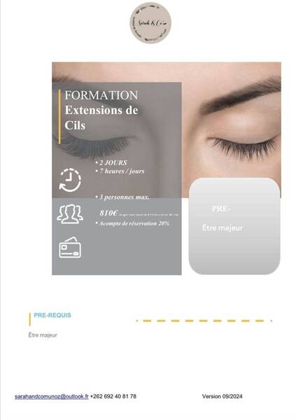 Formation Extension de cils 
