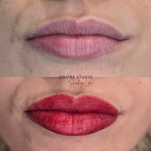 Le résultat après pigmentation n'est pas définitif. A cicatrisation on observe une perte de 40% d'intensité du pigment pour un résultat doux et naturel. 