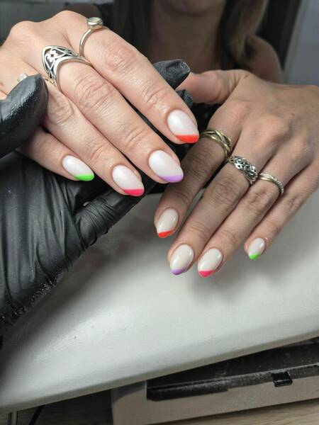 Gel avec French de Couleur 