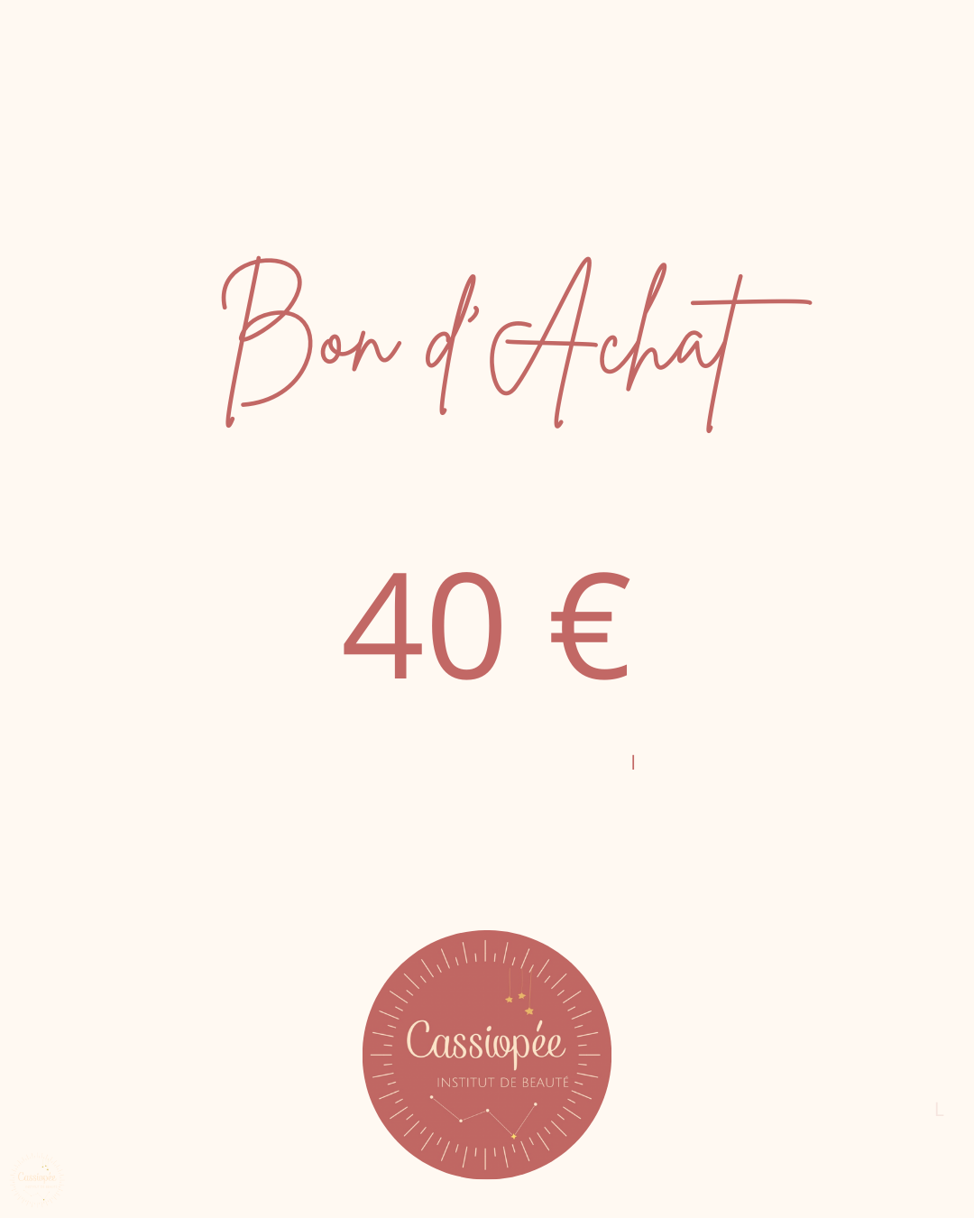 BON CADEAU DE 40€