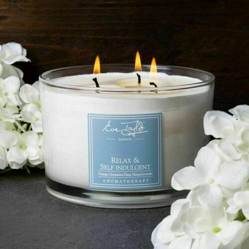 relax & self indulgent massage candle