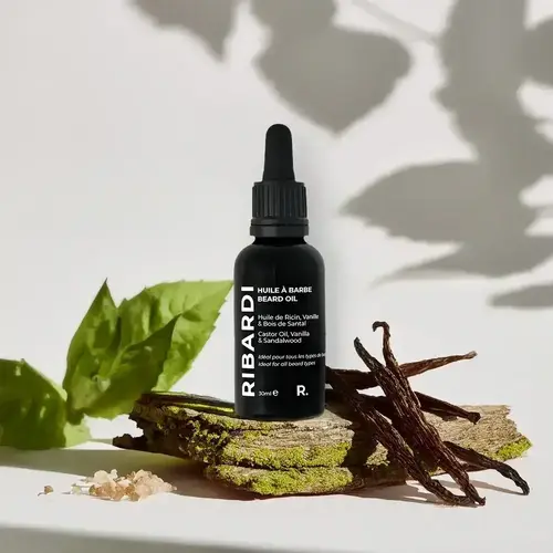 Huile de Ricin Barbe Vanille et Bois de Santal 