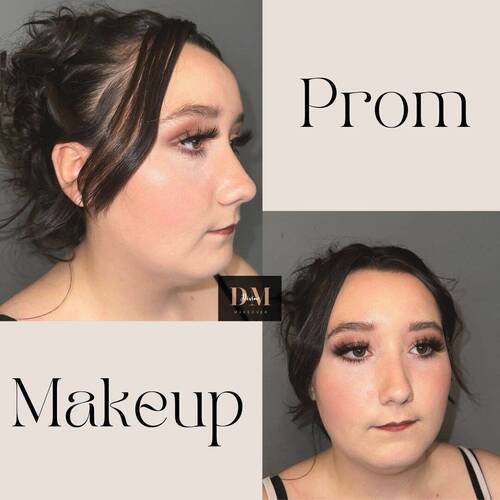 Prom makeup + strip lashes