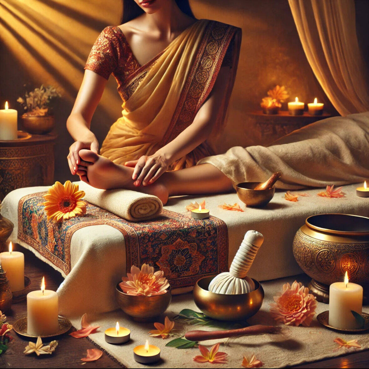 Massage Om Shantî des pieds