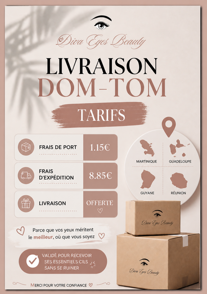 Frais de port, d’expédition et de livraison DOM - TOM
