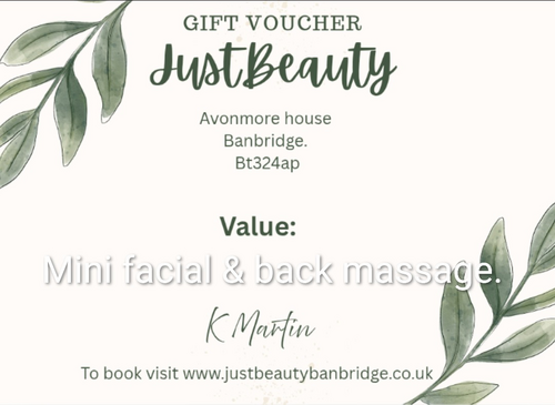 Mini facial & back massage 