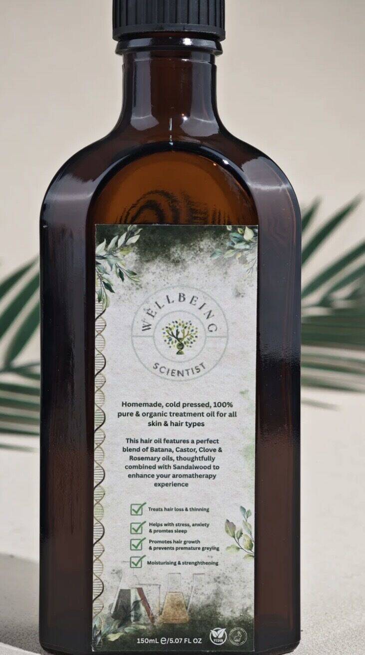 The Wellbeing Scientists Hair Oil