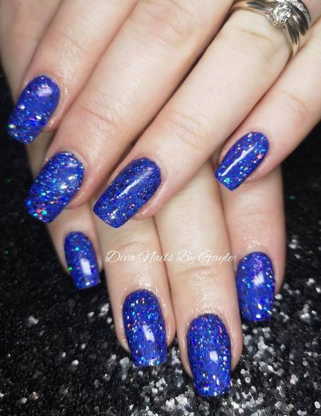 Electric blue with Patricia glitter