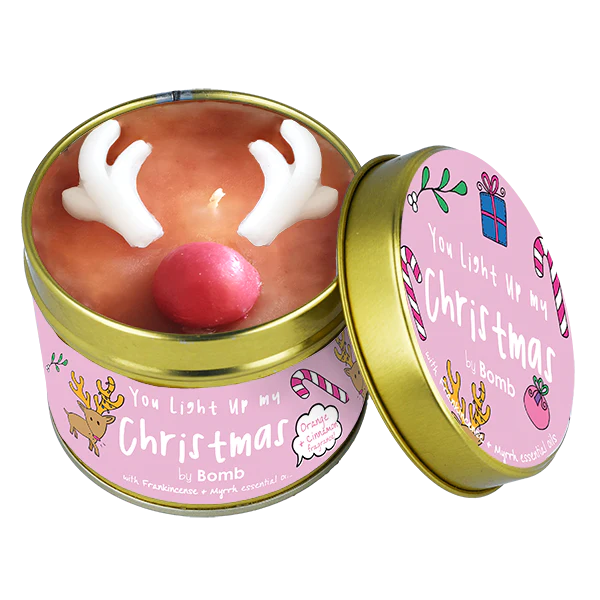 You light up my Christmas - Tinned candle