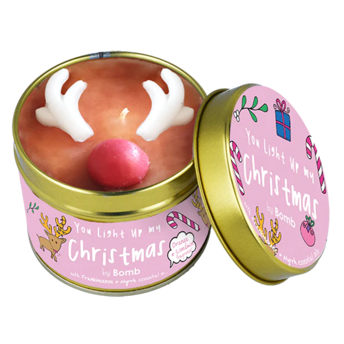 You light up my Christmas - Tinned candle
