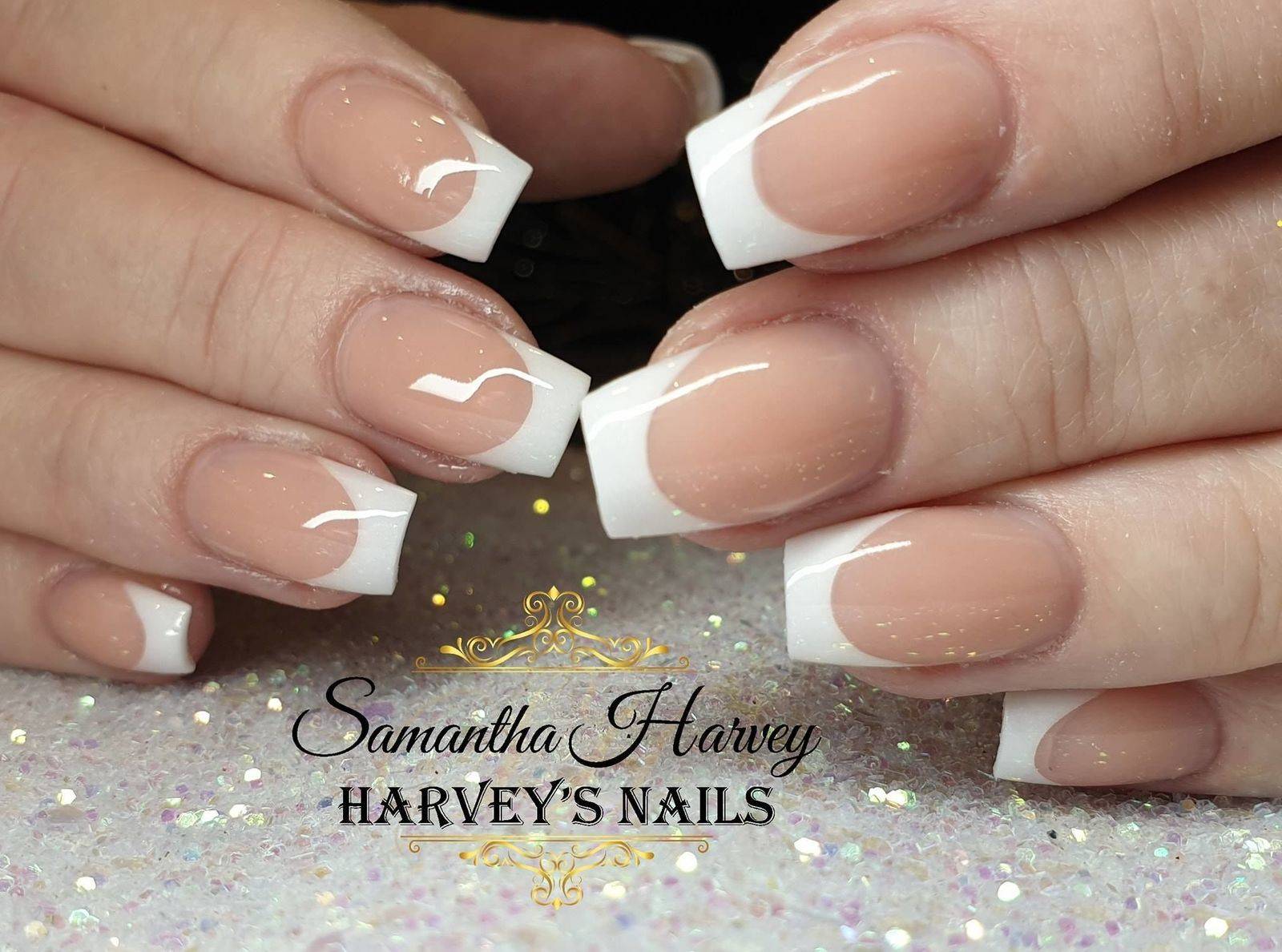 Absolutely love a crisp French done all in acrylic