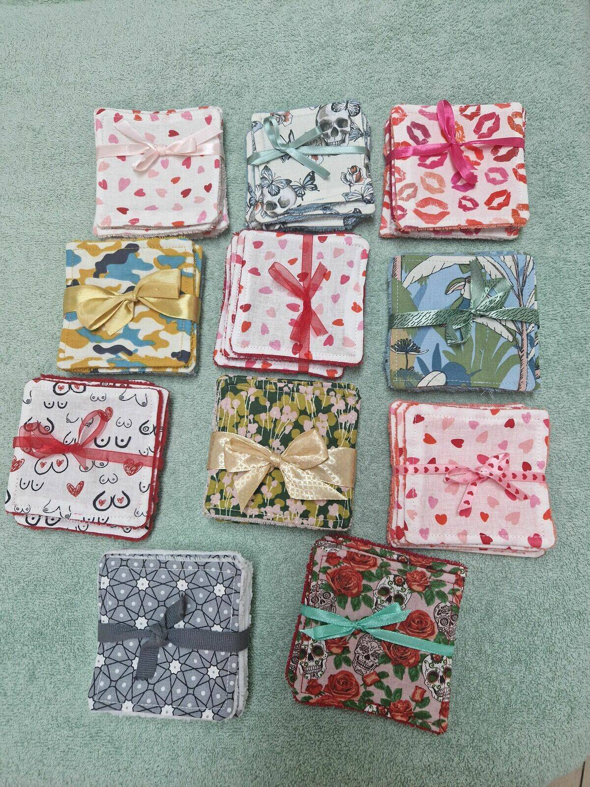 Carrés de lingettes démaquillantes × 5