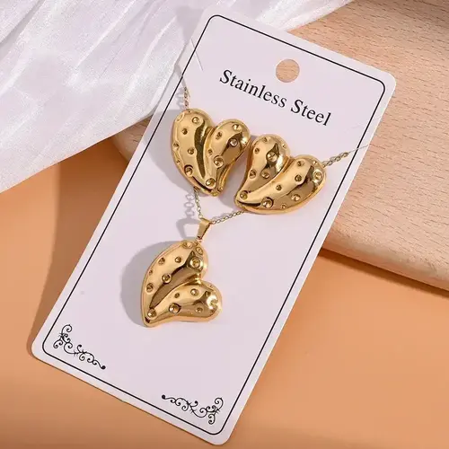 Parure cœur de pierre 