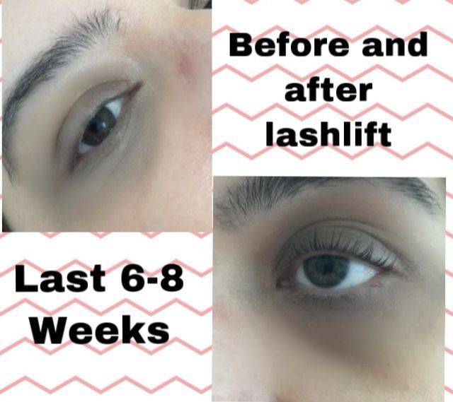 Love a before and after lash lift and tint