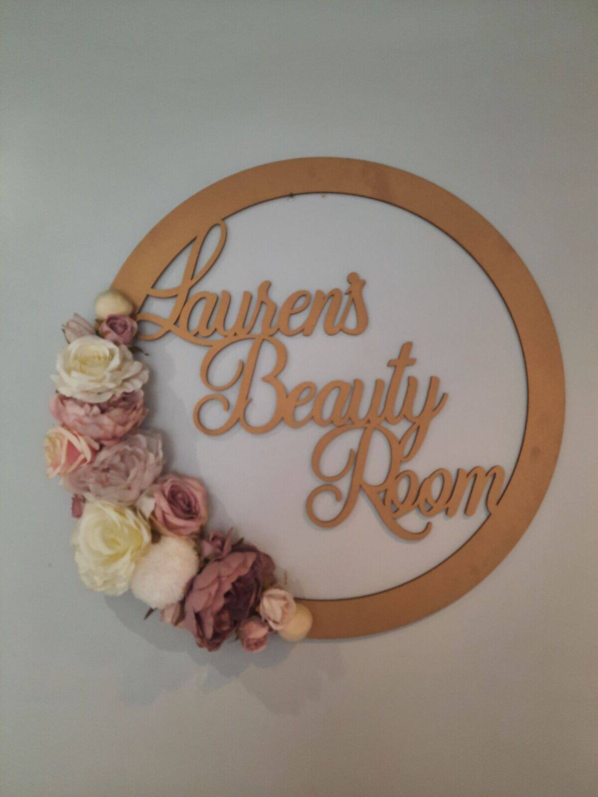A beauty room is not a beauty room without a personalised sign