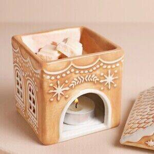 Gingerbread house ceramic wax melt burner house