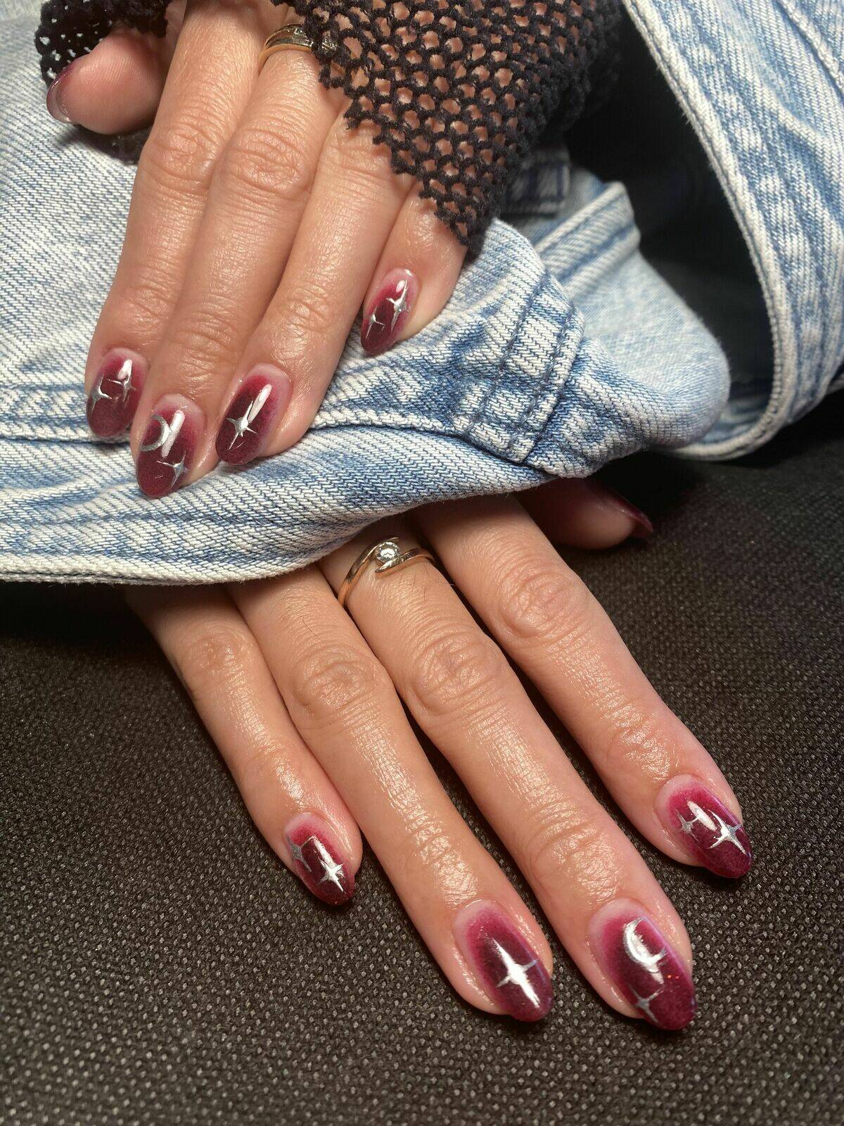 Effet Aura & dessins en chrome argenté 