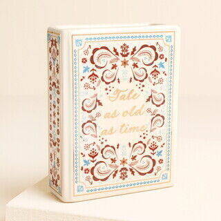 Tale as old as time ceramic book vase