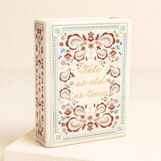 Tale as old as time ceramic book vase