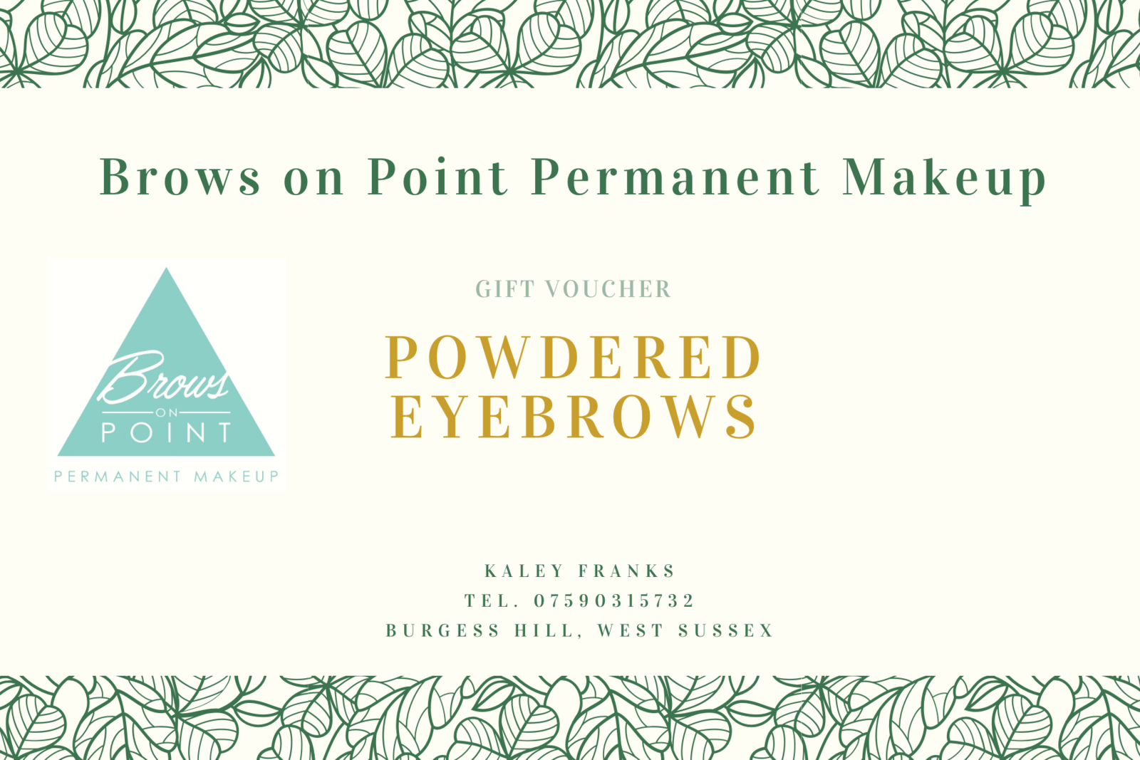 POWDERED EYEBROW VOUCHER OFFER