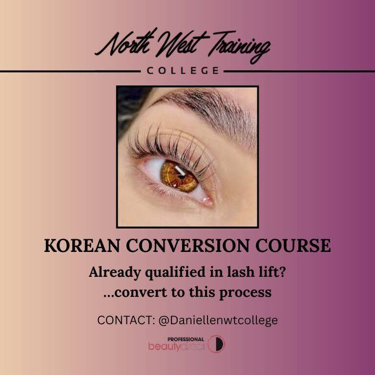 Conversation Course 19th January £75 Korean Lash Lift Conversion Course £100 19th January 3pm deposit 