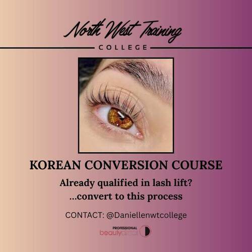 Conversation Course £75 Korean Lash Lift Conversion Course £100 19th January 3pm deposit 